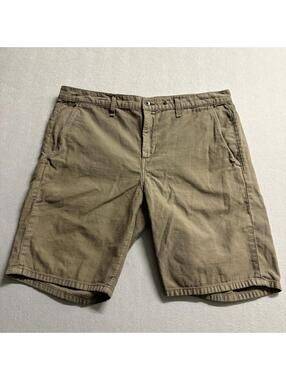 Rag & Bone New York Mens Chino Shorts Size 36 Army Green Cotton Flat Front